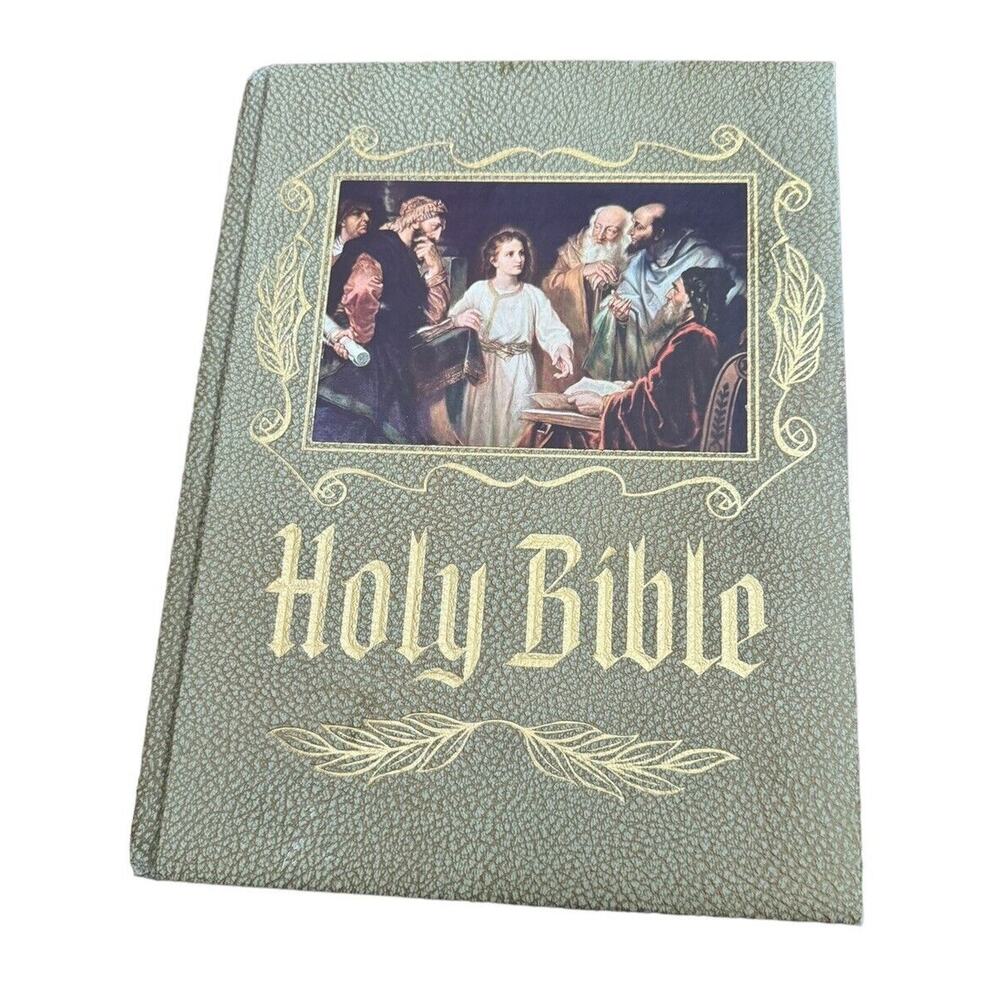 HOLY BIBLE BIG Heirloom Family King James Red Letter Master Reference Edition